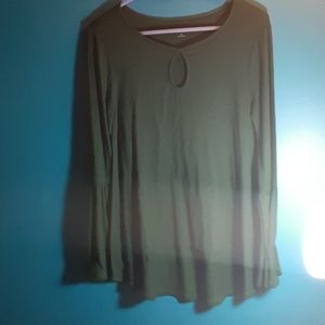 Long Sleeve Green Blouse